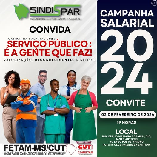  SINDISPAR e FETAM-MS Lançam Campanha Salarial Unificada 2024 em Defesa dos Servidores Públicos